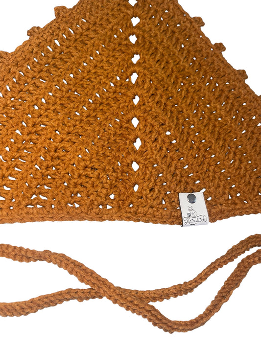 Handmade Crochet Bandana | Adjustable Headscarf