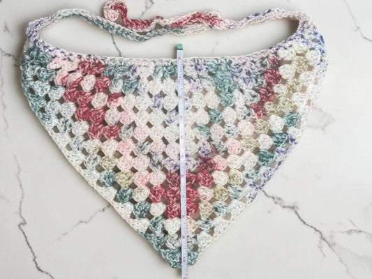 Handmade Crochet Bandana | Adjustable Headscarf