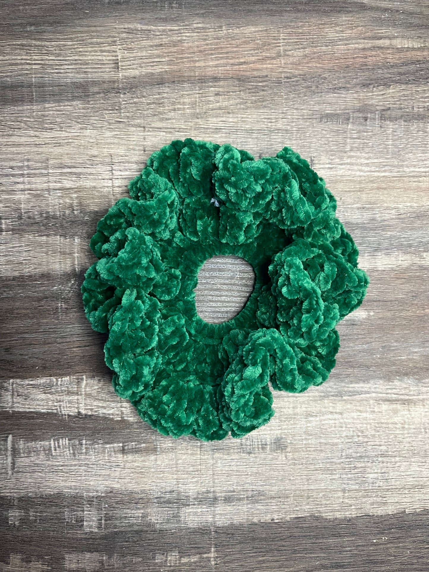 Handmade Chenille Crochet Scrunchie – Soft & Oversized Hair Accessory