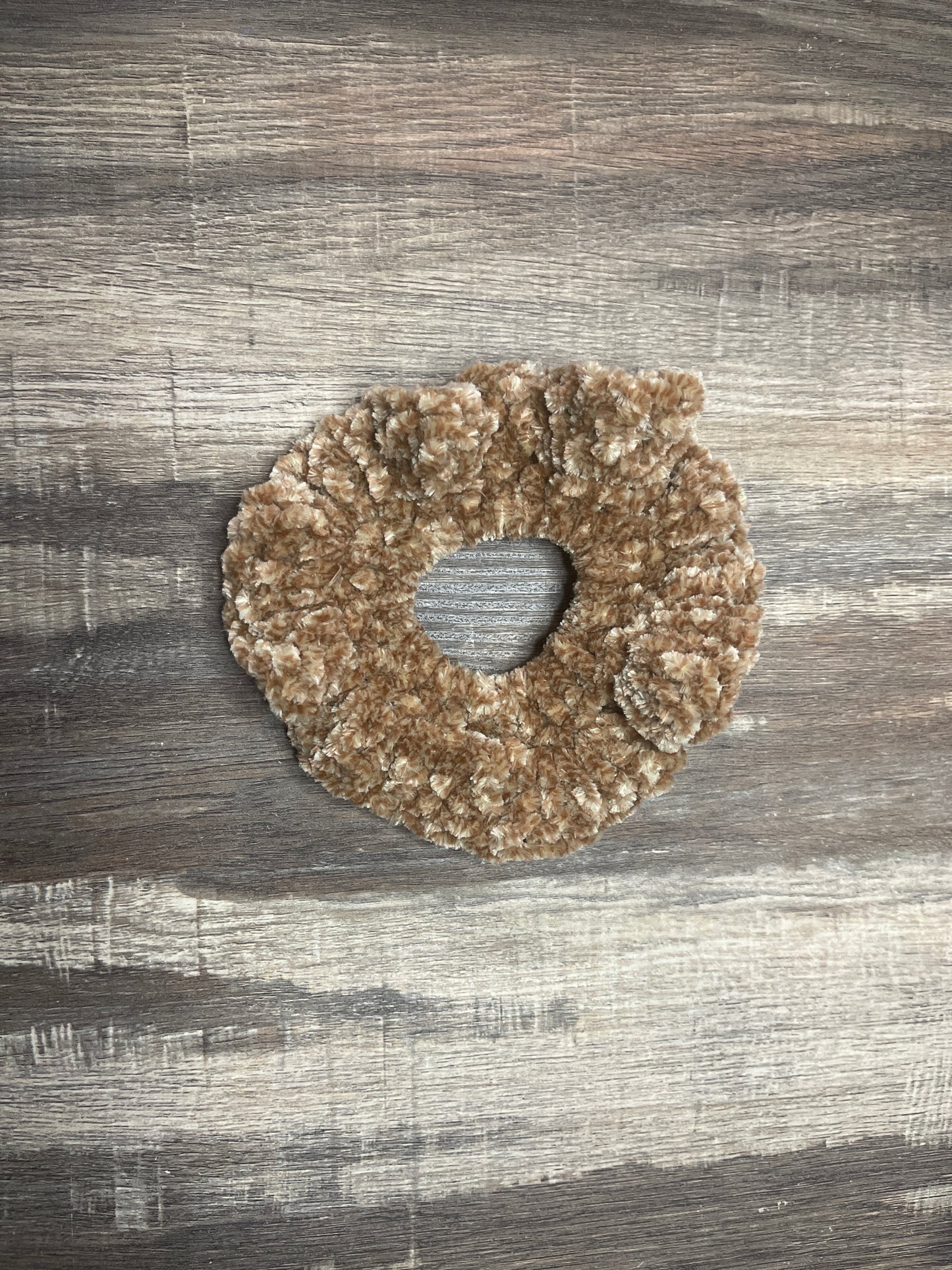 Handmade Chenille Crochet Scrunchie – Soft & Oversized Hair Accessory