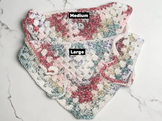 Handmade Crochet Bandana | Adjustable Headscarf