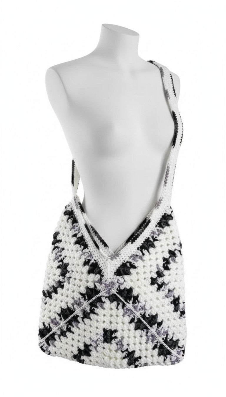 Granny Square Crochet Crossbody Bag