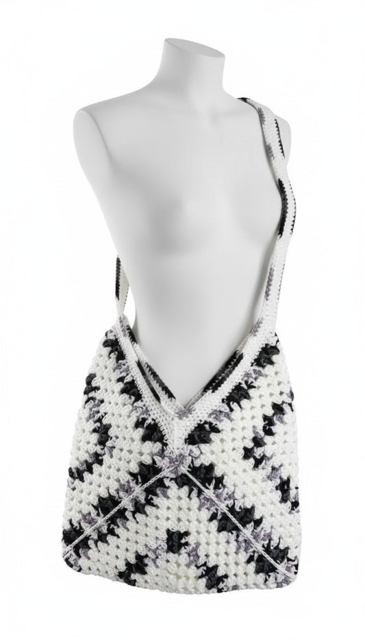 Granny Square Crochet Crossbody Bag